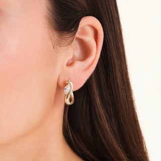 Marquise Wave Hoops