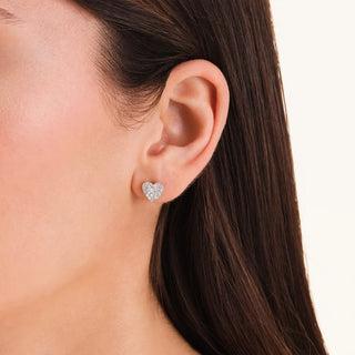 Pavé Heart Studs