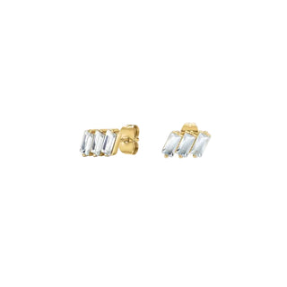 Triple Baguette Studs