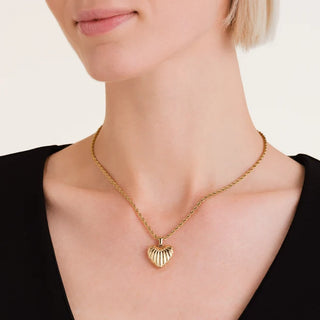 Ridged Heart Necklace