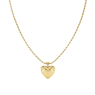 Ridged Heart Necklace