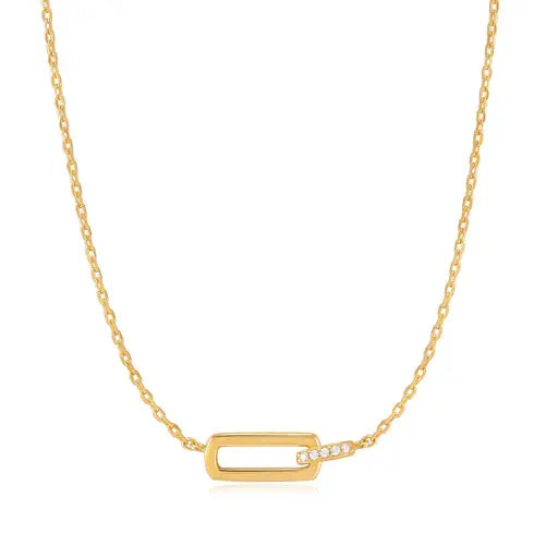 Interlocking Glam Necklace Gold