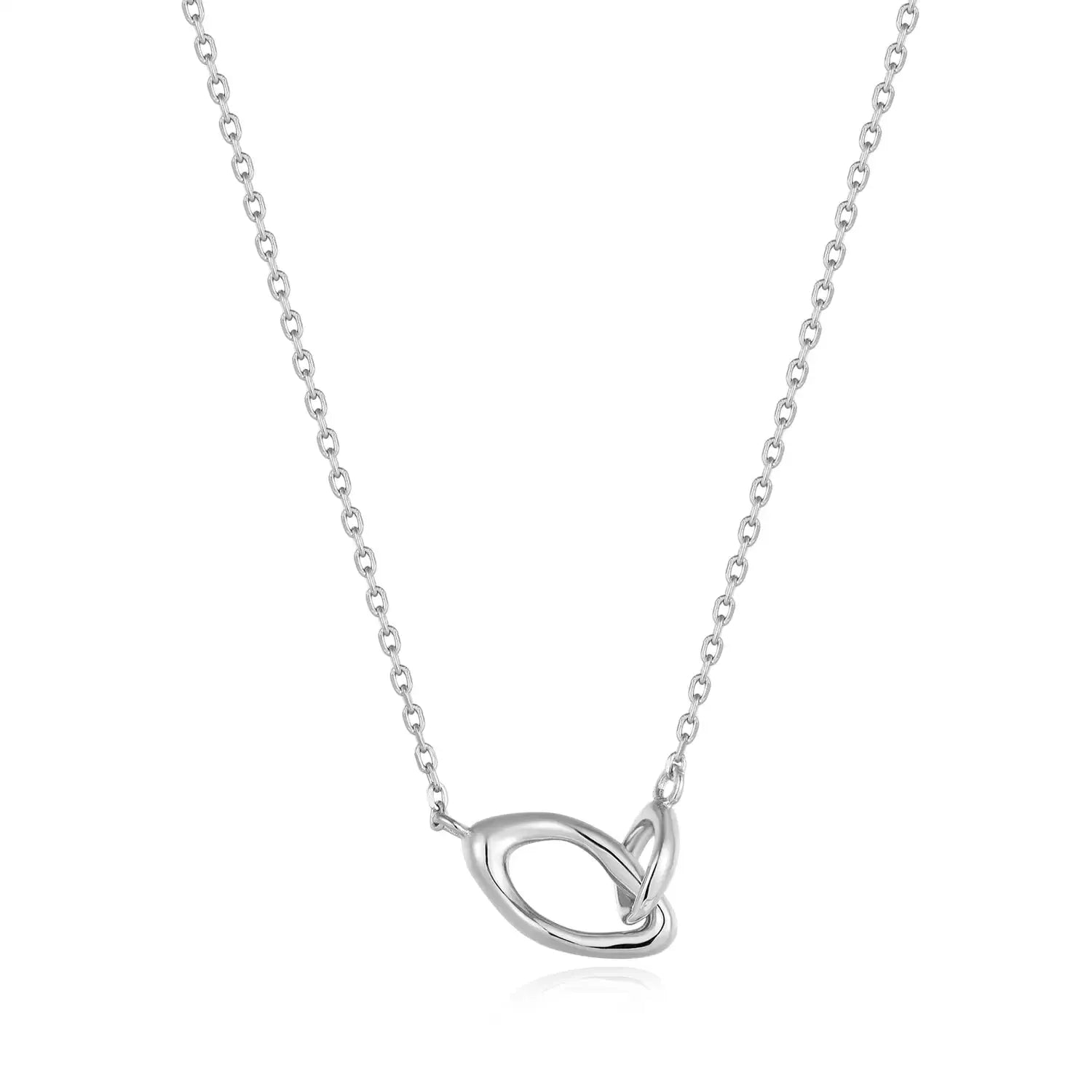 Wave Link Necklace Silver