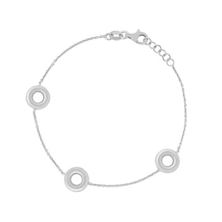 Silver Open Circle Bracelet