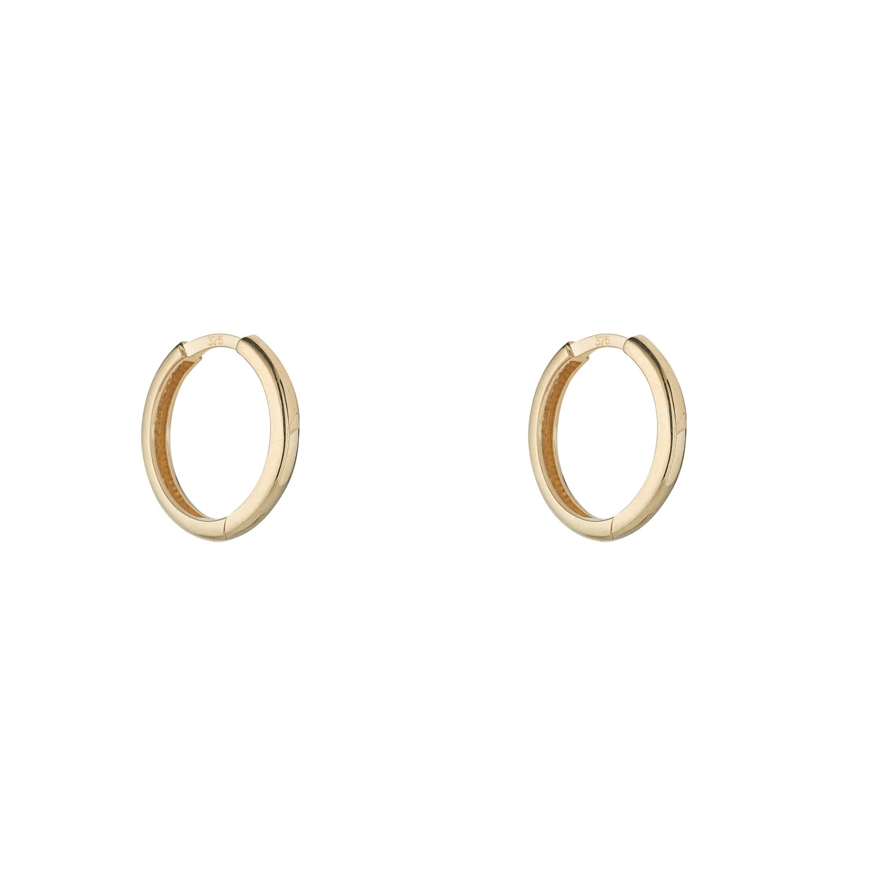 9ct Gold Plain Huggie Earrings
