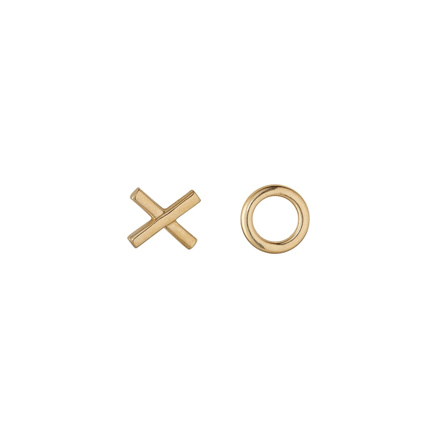 Gold X & O Stud Earring