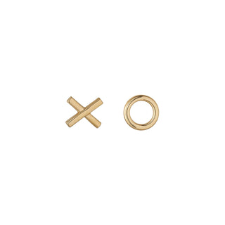 Gold X & O Stud Earring