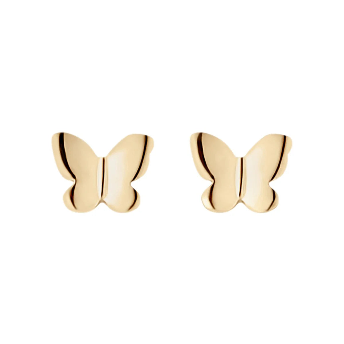 Gold Butterfly Stud Earrings