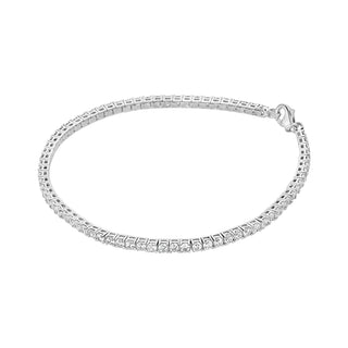 White Gold Cubic Zirconia Tennis Bracelet