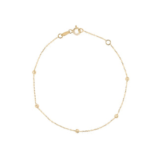 9ct Gold Twisted Bead Bracelet
