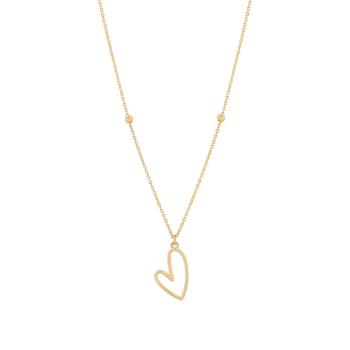 Gold Open Heart Necklace