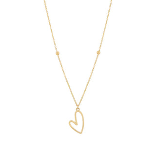 Gold Open Heart Necklace