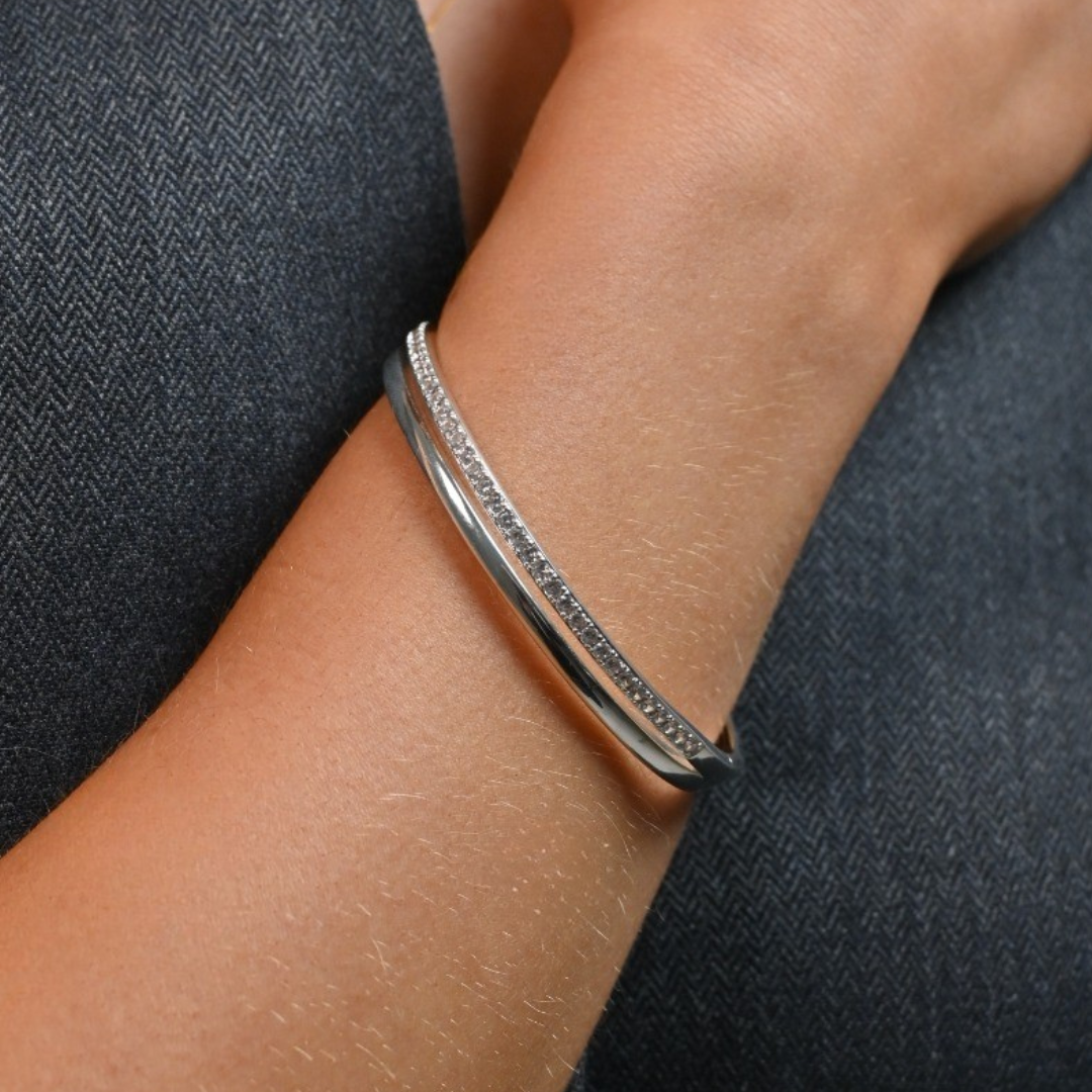 Aideen Kate | Silver Duo Bangle