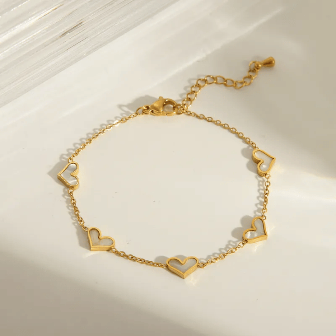 Ór | Gold Opal Heart Bracelet