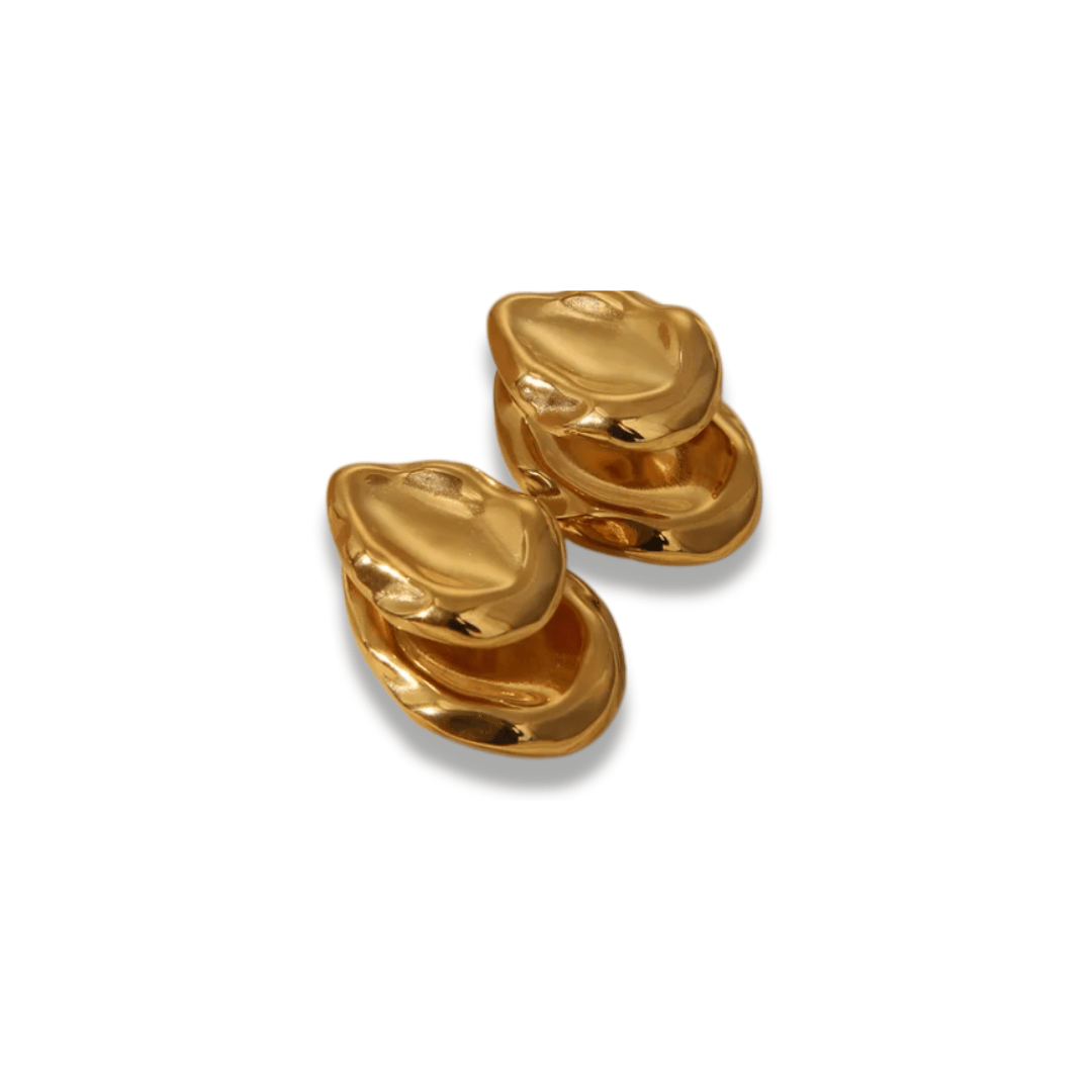 Gold Button Studs