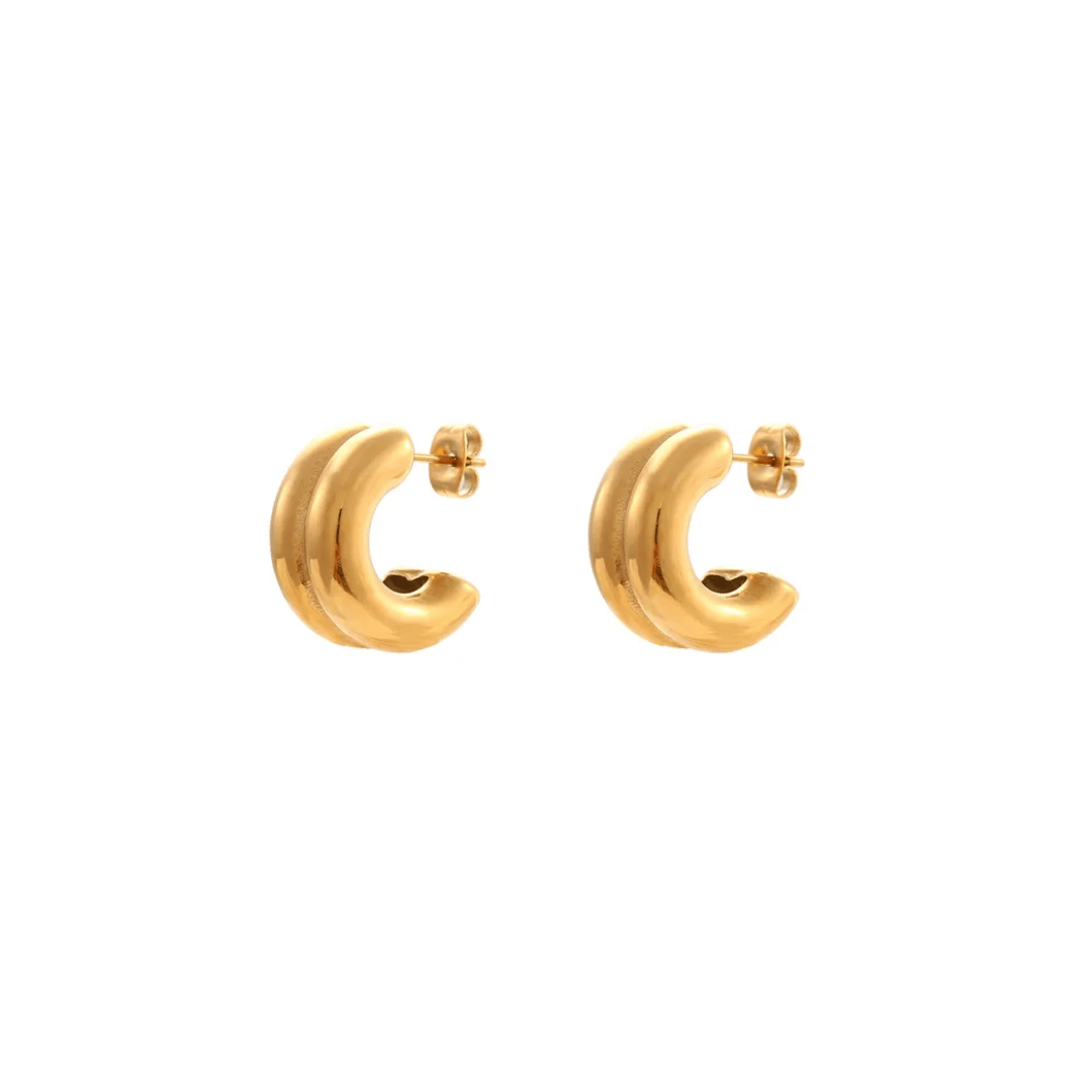 Gold Duo Hoop