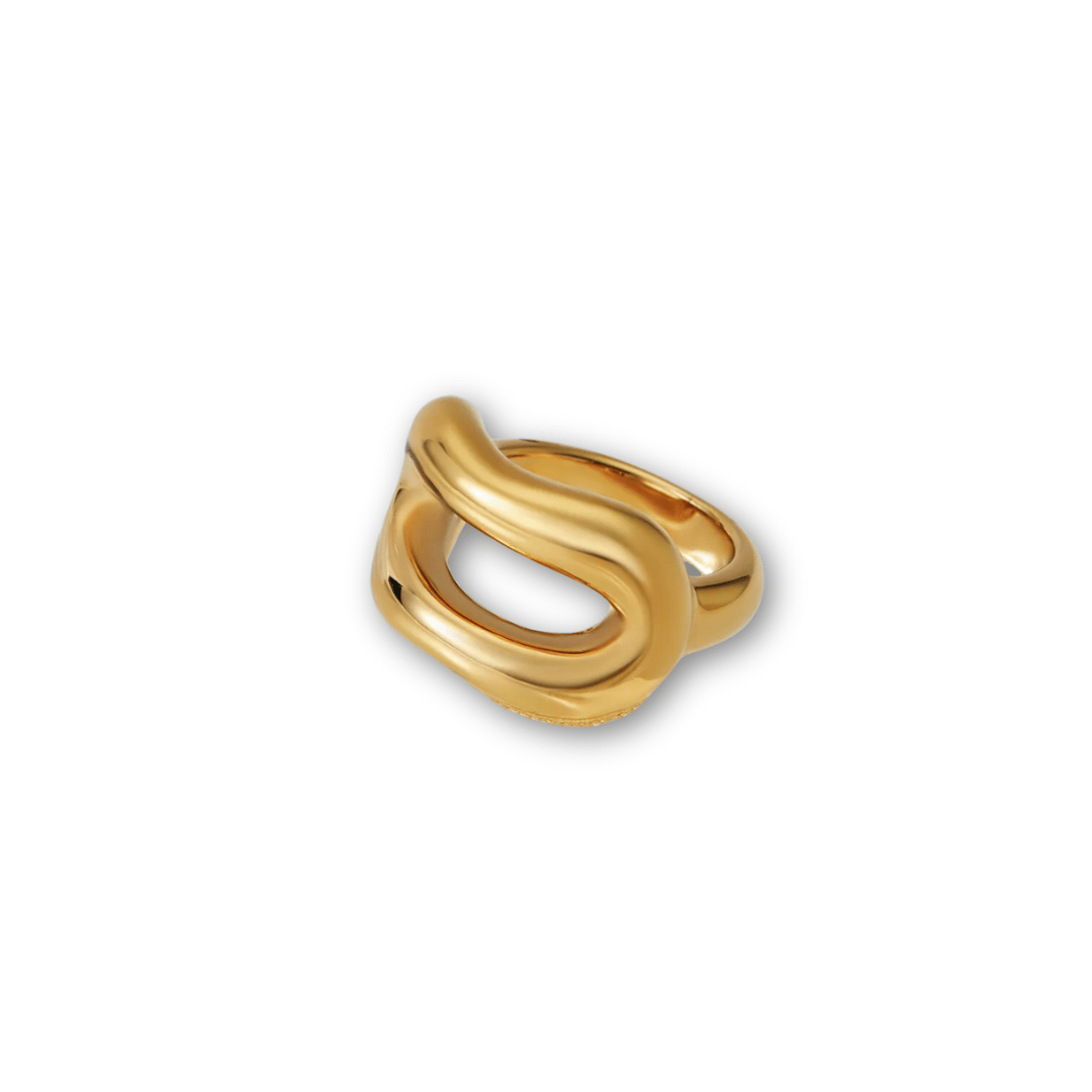 Gold Oval Cut Out Ring