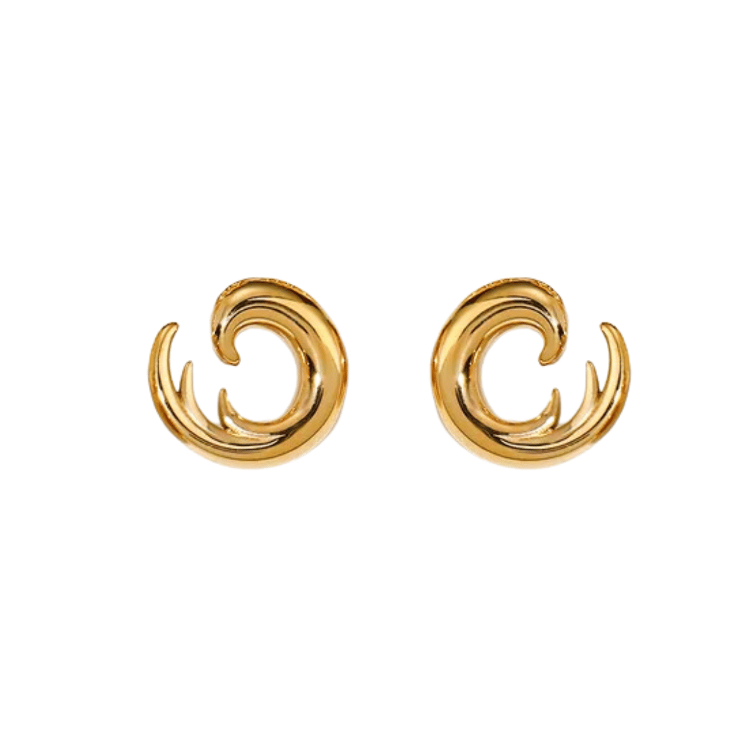 Gold Swirl Earrings