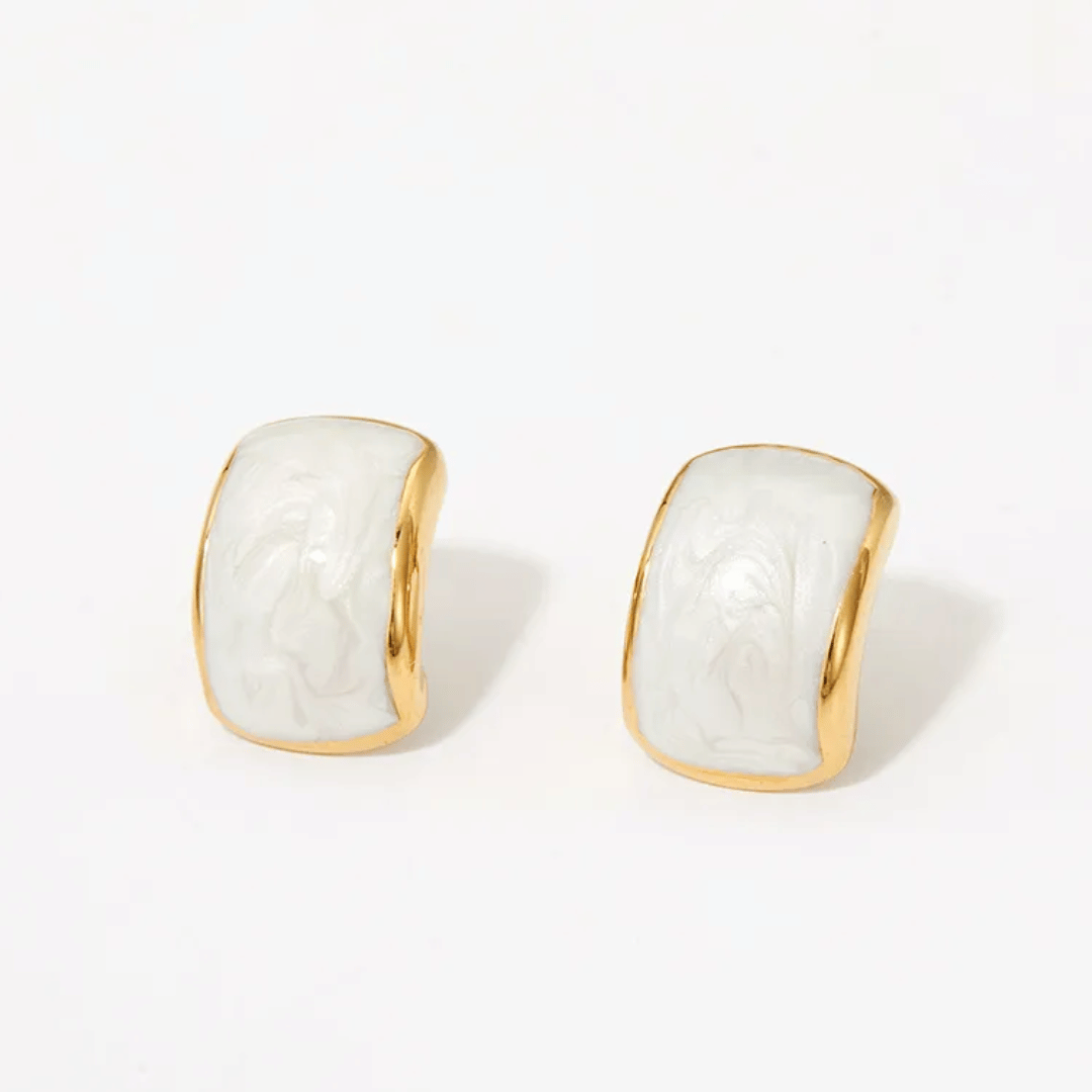 Molten Pearl Shell Stud