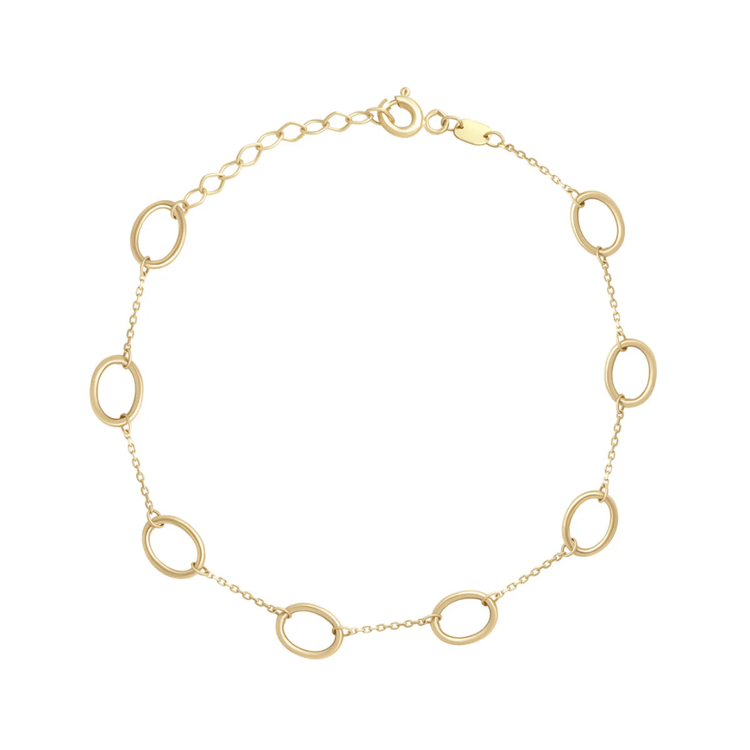 9ct Gold Mini Oval Link Bracelet