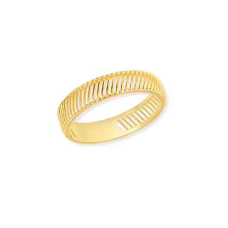 9ct Gold Slanted Ladder Ring