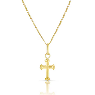 9ct Gold Hollow Cross Necklace