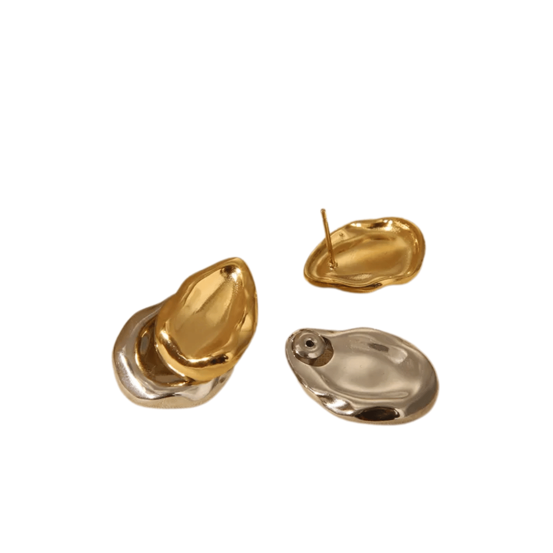 Gold Button Studs