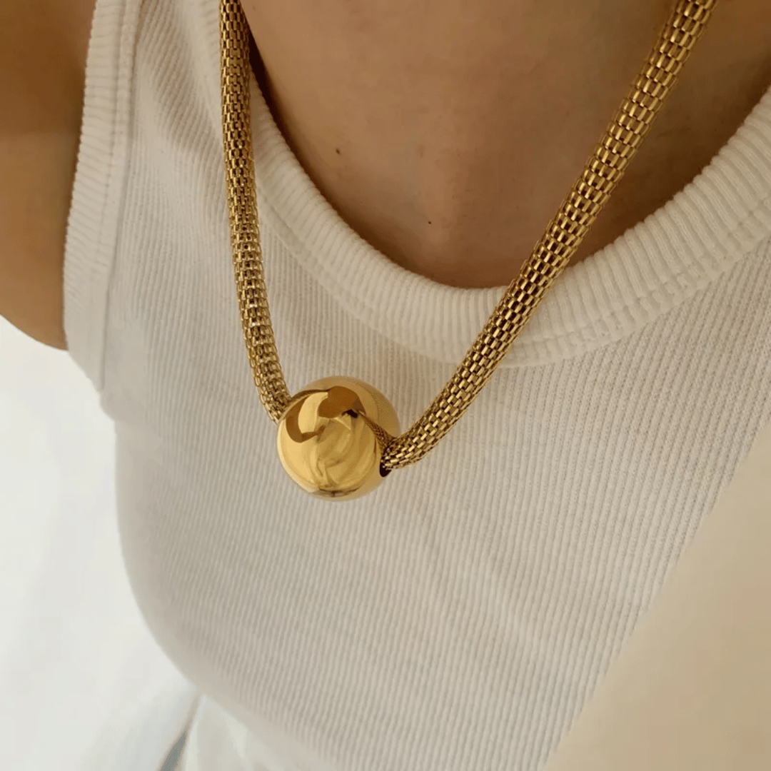 Gold Chunky Rope Necklace