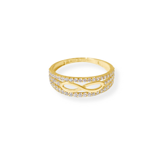 9ct Gold Cz Infinity Band