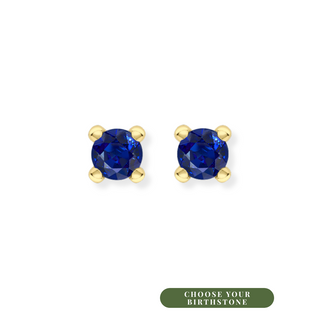 9ct Gold Birthstone Earrings