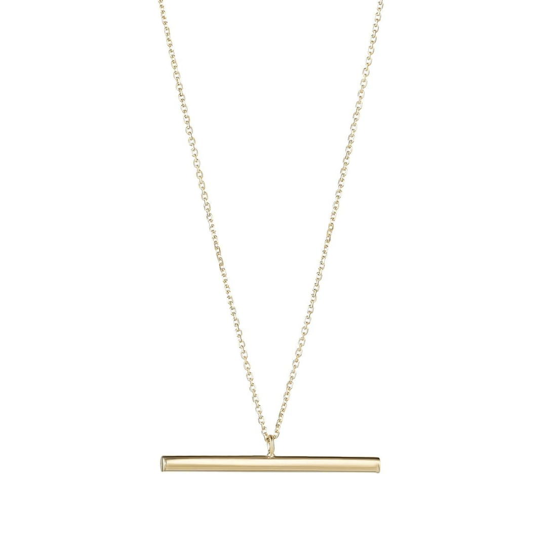 9ct Gold Dainty T-Bar Necklace
