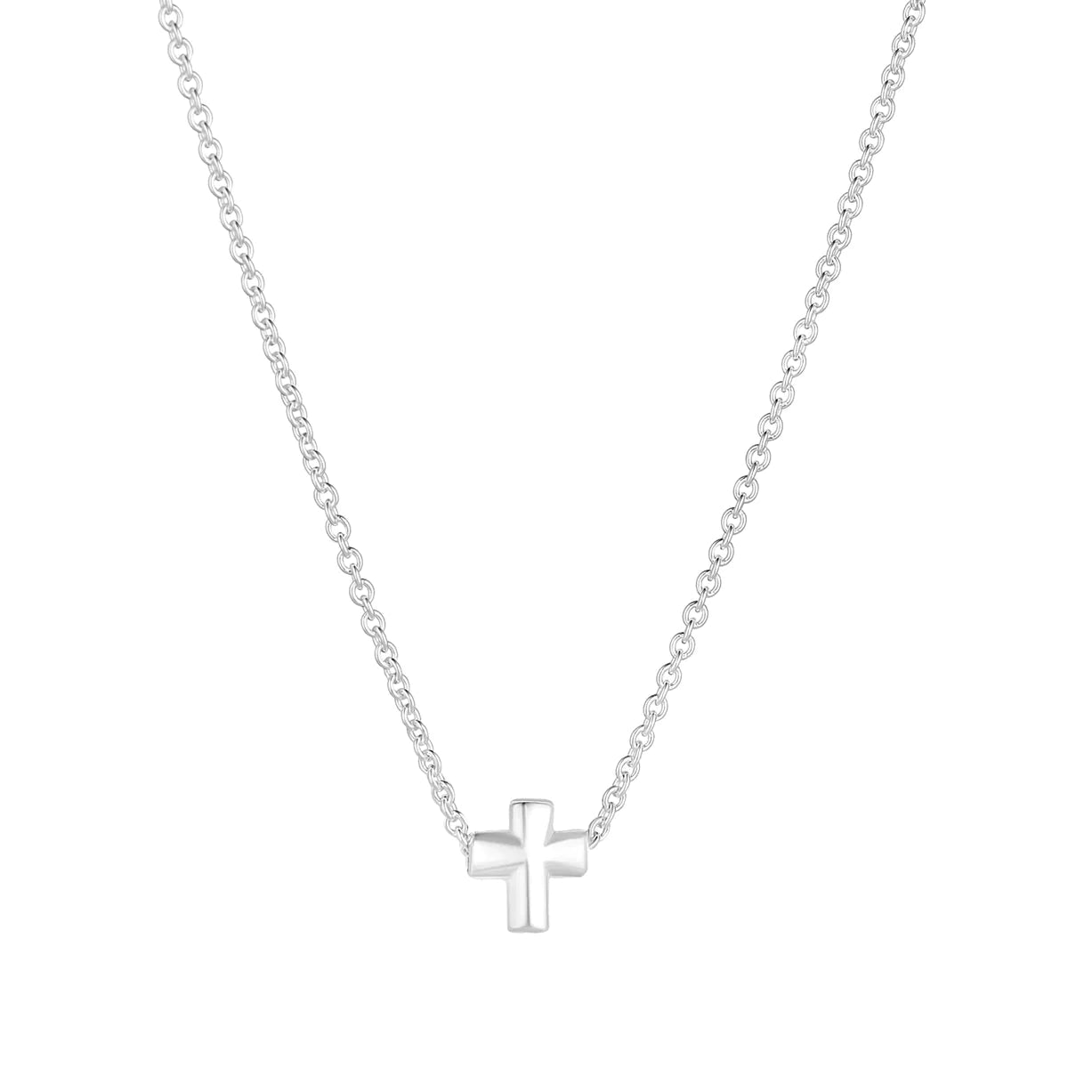 STERLING SILVER SMALL CROSS NECKLET