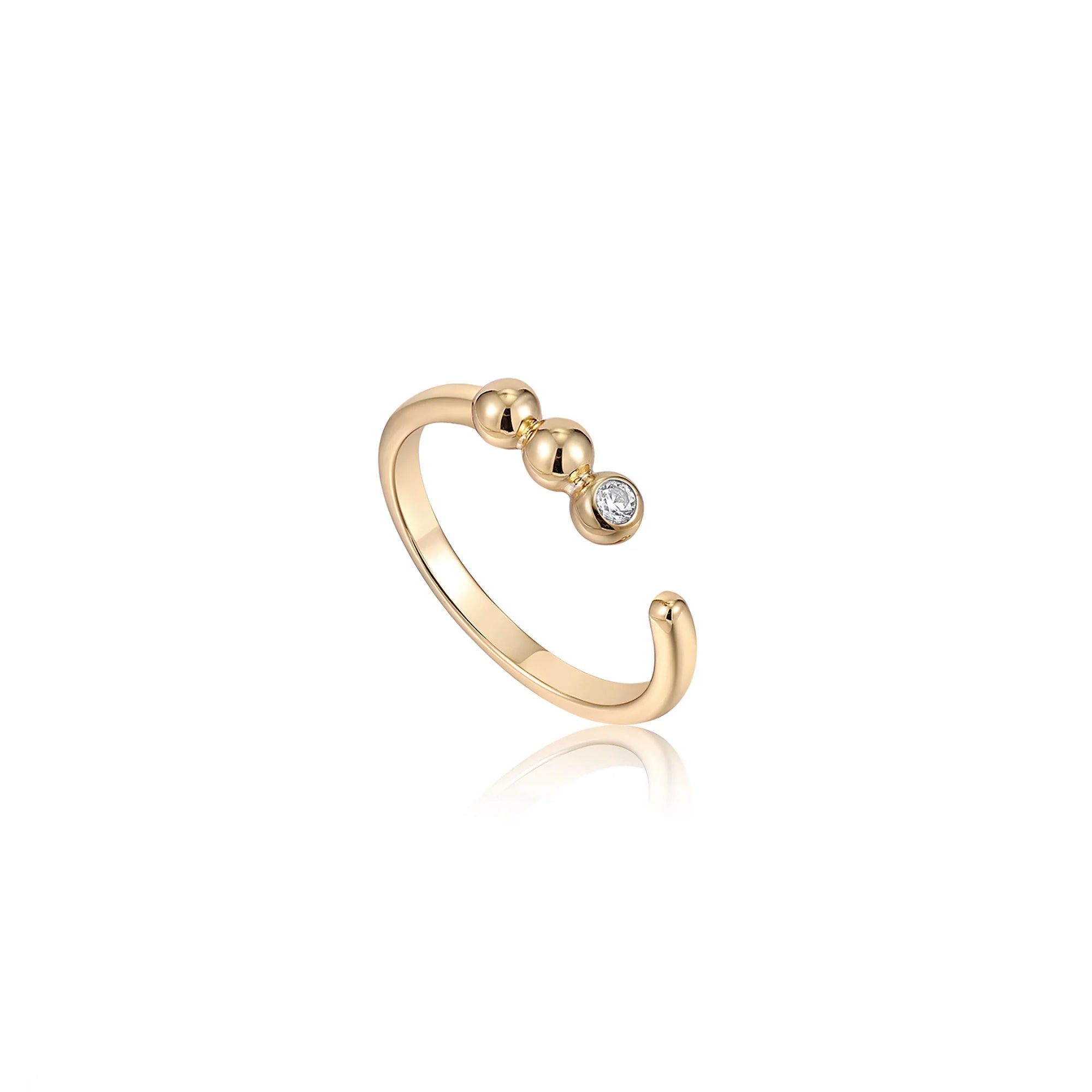 Orb Sparkle Ring Gold