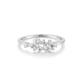 Flower Cluster Pavé Ring