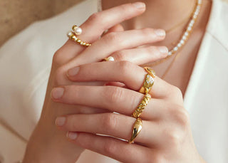 Gold stacking rings 