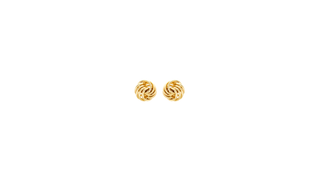 9ct Yellow Gold Knot Stud Earrings