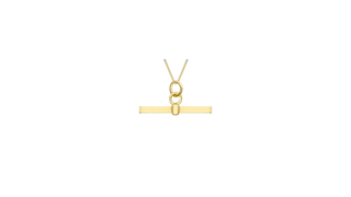 9ct Yellow Gold Square T-Bar Necklace