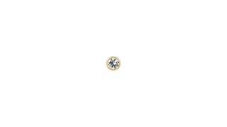 9ct Gold CZ Round Piercing Earring