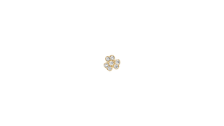 9ct Gold CZ Clover Piercing Earring
