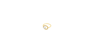 9ct Gold Halo Pearl Ring