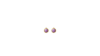 9ct Gold Lilac Faceted Stone Stud Earrings