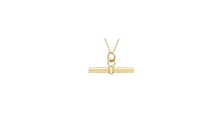 9ct Yellow Gold Round T-Bar Pendant