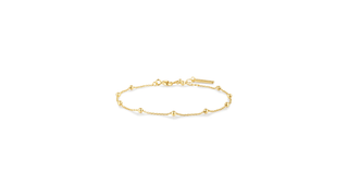 Gold Beaded Chain Bracelet