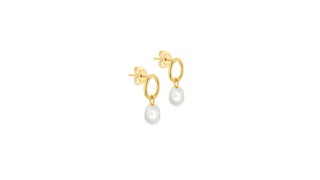 9CT Oval Pearl Drop Earrings