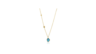 Turquoise Pendant Gold Necklace