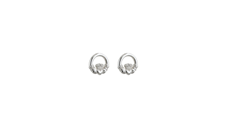 Silver Kids Claddagh Stud Earrings