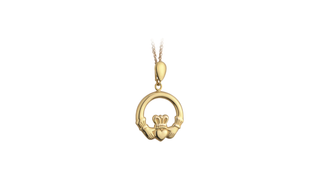 9K Gold Light Claddagh Pendant