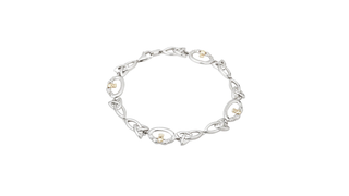 Gold And Silver Claddagh Bracelet