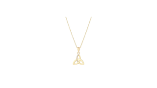 9K Gold Cz Trinity Knot Necklace