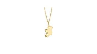 Gold Plated Small Map Of Ireland Pendant